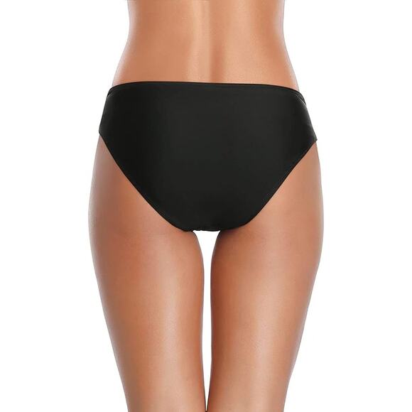 NWT Tempt Me Black Twist Bikini Bottom – L – High Waist, Moderate Coverage - Picture 5 of 5